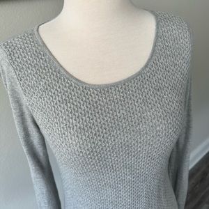 Detailed front gray sweater